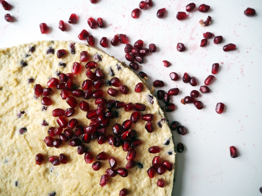 Raw Cake With Pomegranate Seeds - C