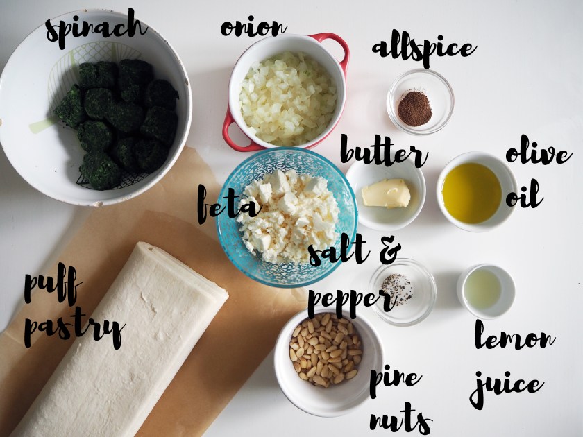 Spinach Pastry - Ingredients