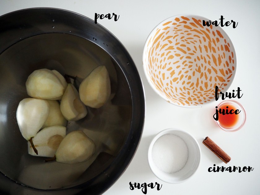 Chocolate Cinnamon Pear Cake - ing1