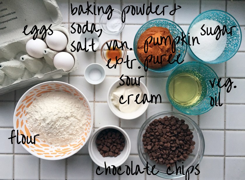 Pumpkin Chocolate Chip Cake - ing