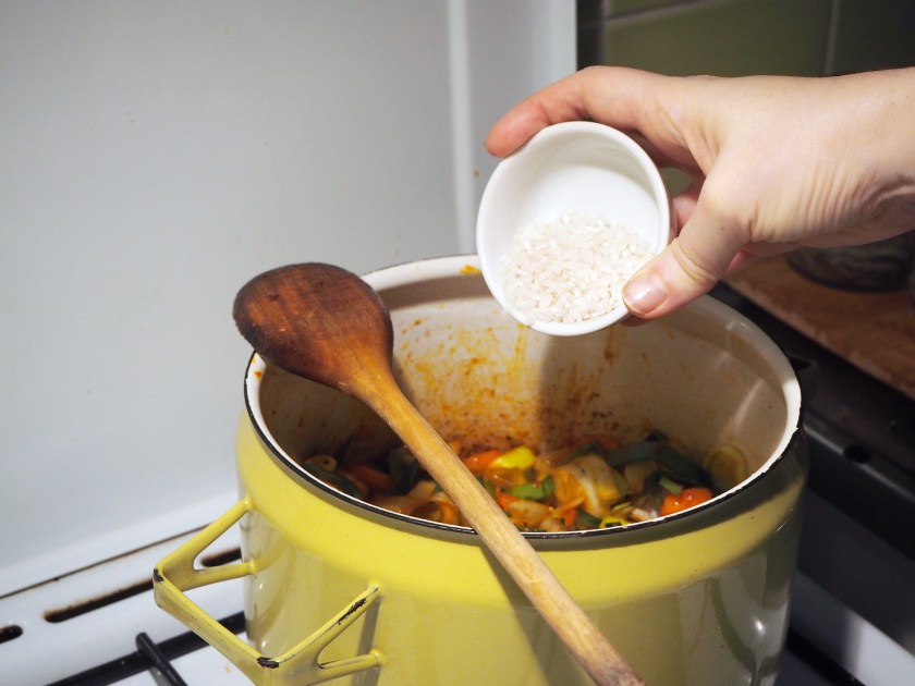 Leek With Rice, Cooked In Olive Oil