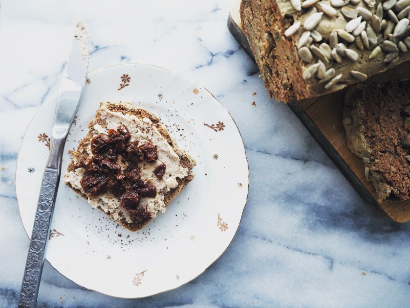 Buckwheat Bread and Black Eye Hummus
