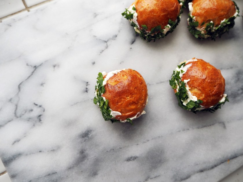 Brioche Buns With Cheese And Parsley