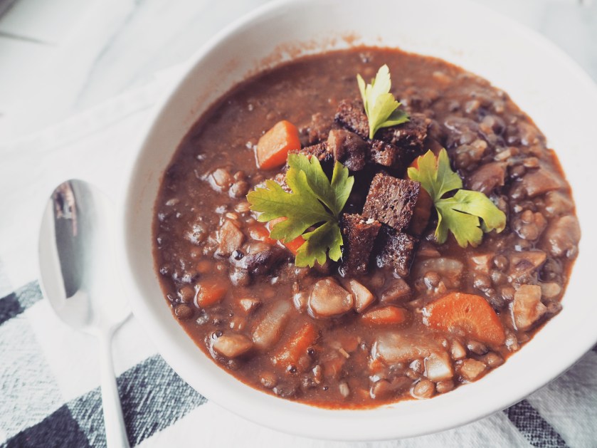 Puy Lentil Soup With Fennel, Carrots And Chestnuts